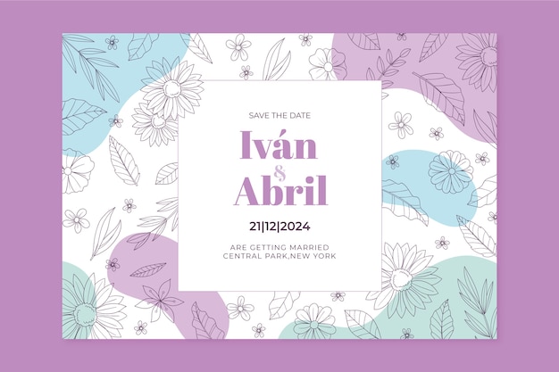 Wedding celebration invitation template