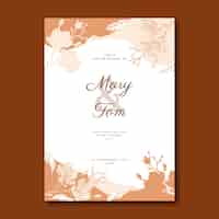 Free vector wedding celebration invitation template