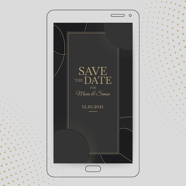Free Vector wedding celebration social media story