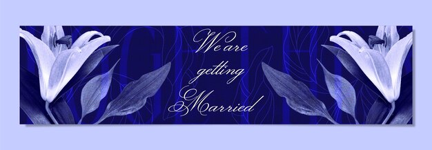 Wedding celebration twitch banner template