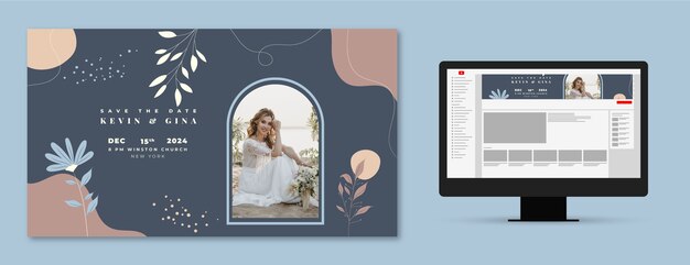 Wedding celebration youtube channel art
