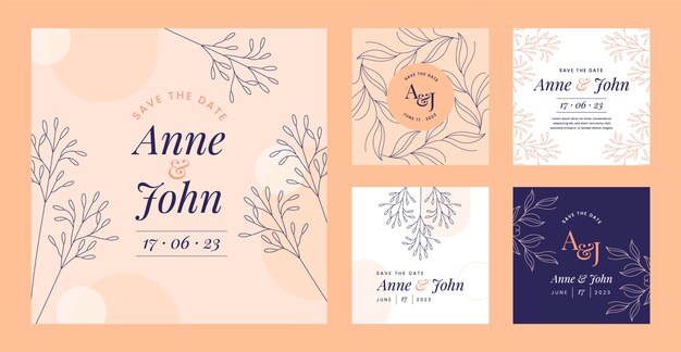 wedding ceremony instagram posts collection
