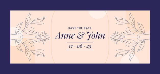 wedding ceremony social media cover template
