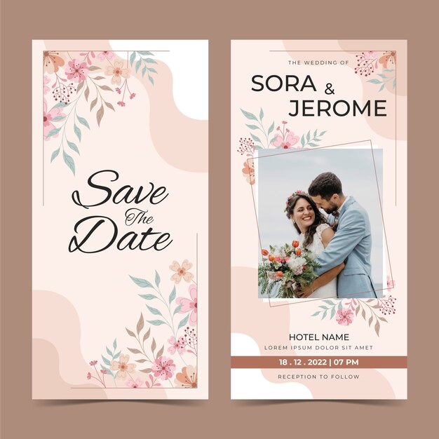 Wedding ceremony vertical banner template