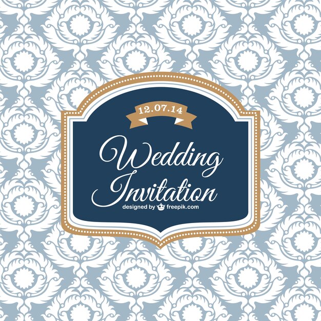 Wedding classic design invitation card 