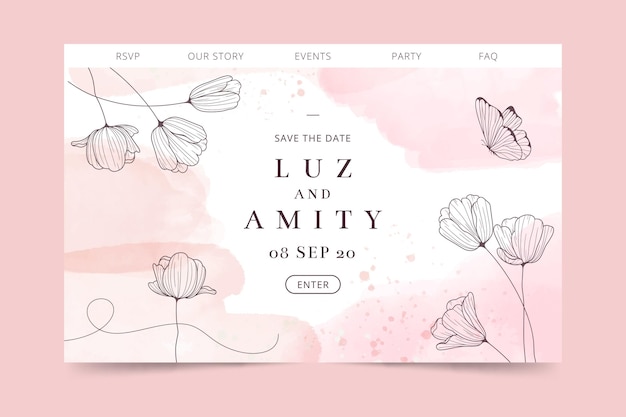 Wedding concept landing page