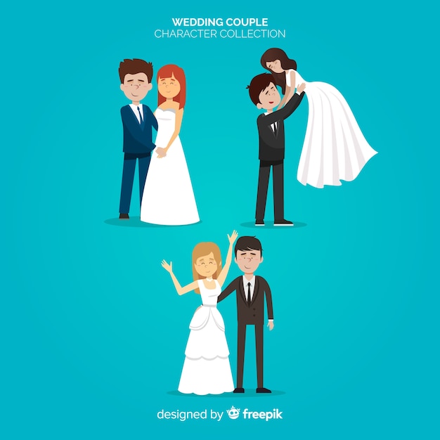 Wedding couple character collection