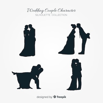 Wedding Party Silhouette Template Free from img.freepik.com