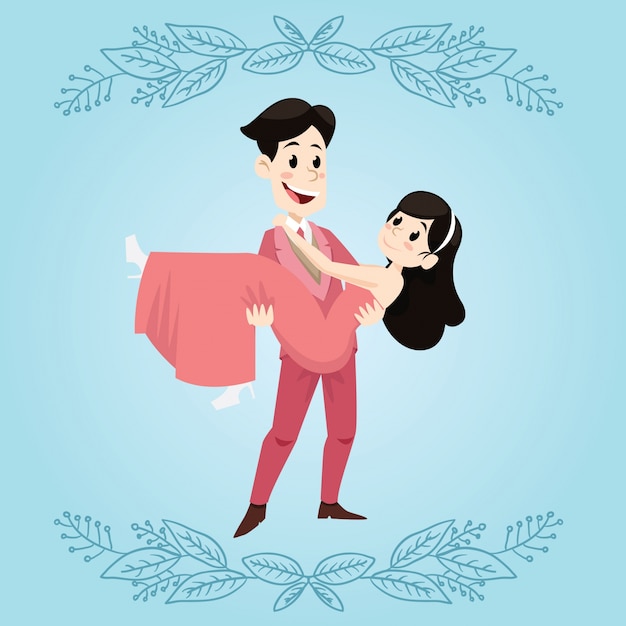 Free vector wedding couple dancing background