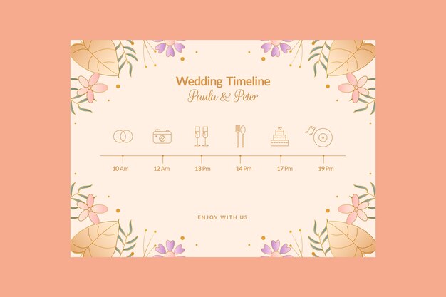 wedding day schedule template design