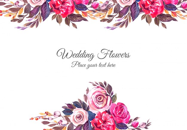 Wedding decorative floral frame