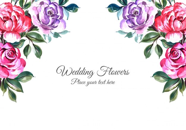 結婚式の装飾花のフレームの背景