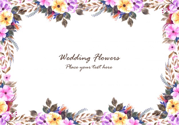 Wedding decorative flowers frame 