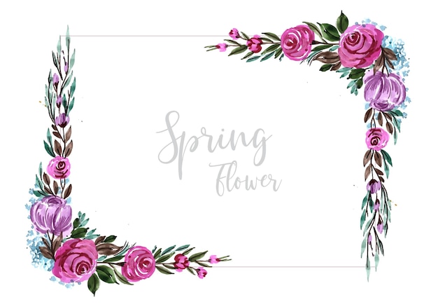 Free vector wedding decorative spraing floral frame design