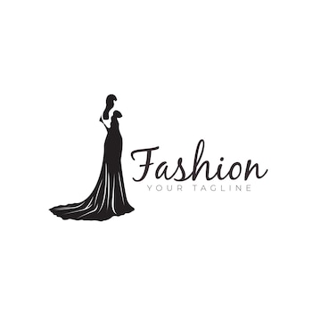 Premium Vector | Wedding dress women clothing boutique store logo ...