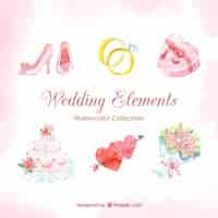 Free vector wedding elements collection