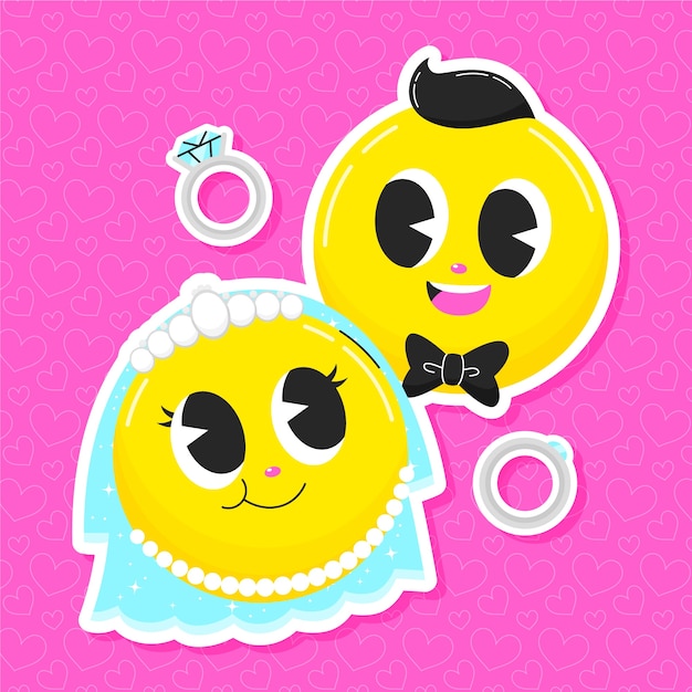 Wedding emoji illustration