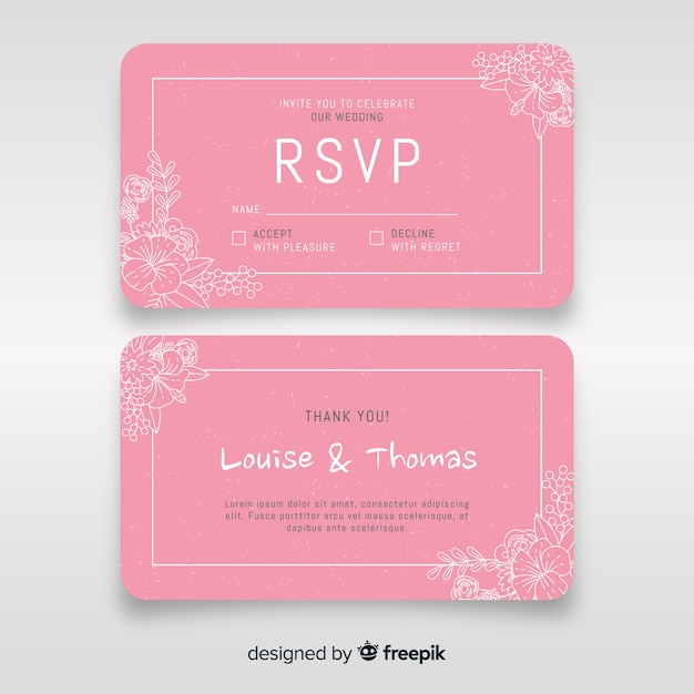 Free vector wedding enclosure card template