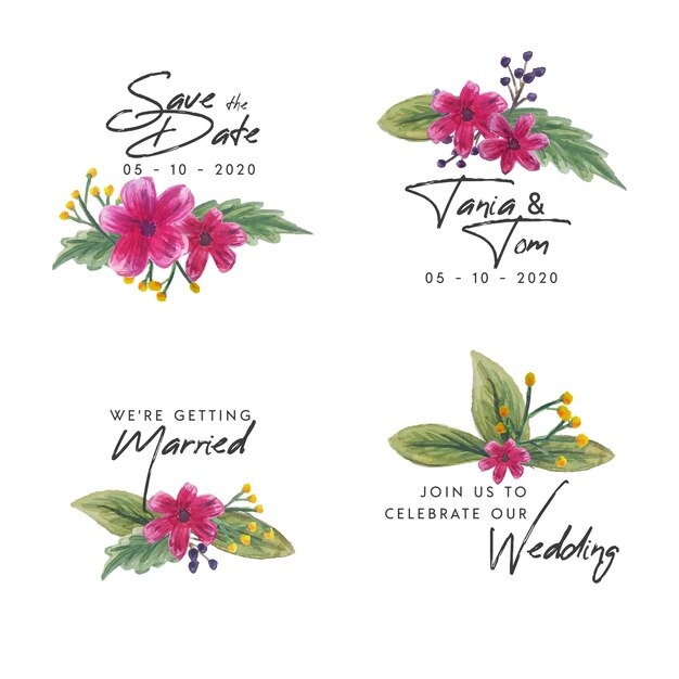 Wedding floral badges