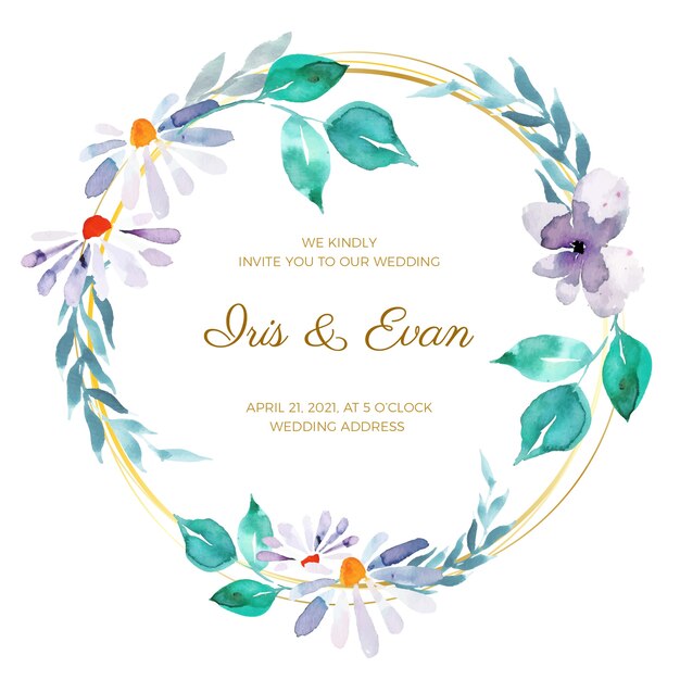 Wedding floral frame theme