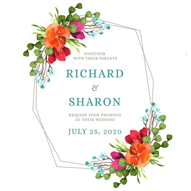 Wedding floral frame