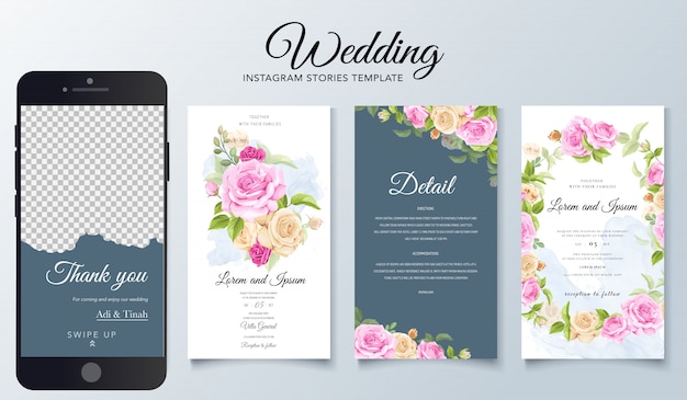 Wedding instagram stories template