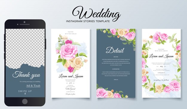 wedding instagram stories template