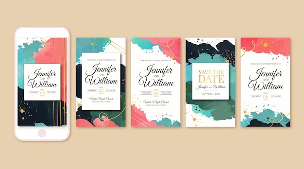 Wedding instagram stories template