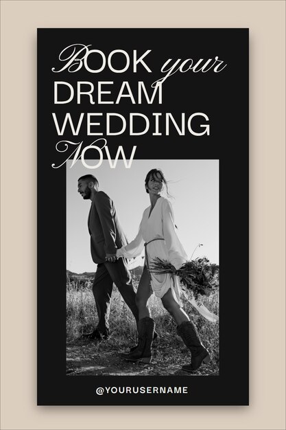 Wedding  instagram story template design