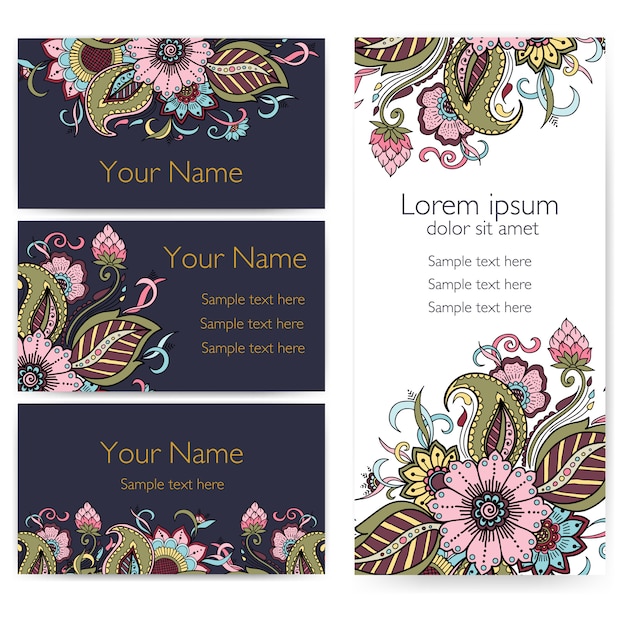 Free vector wedding invitation and announcement card with ornament in arabian style.