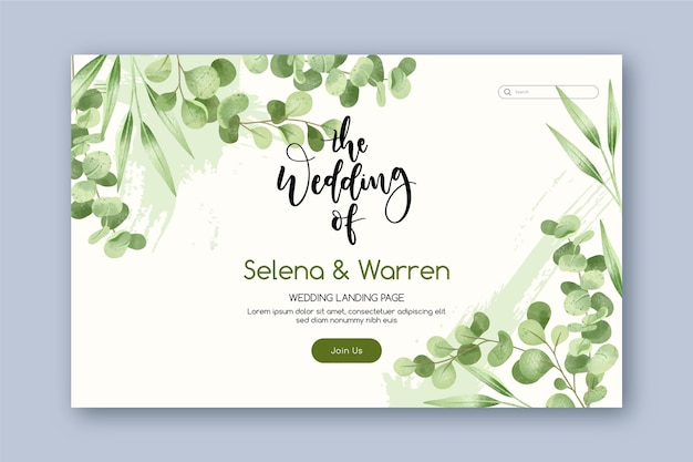 Free vector wedding invitation banner design template