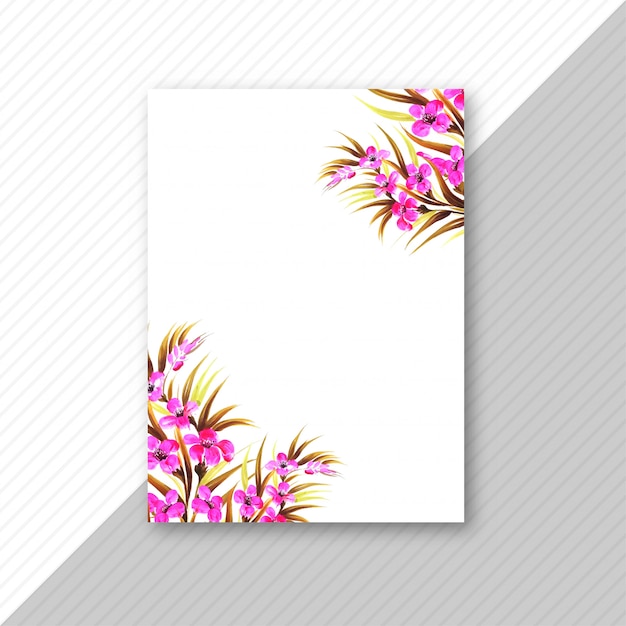 Free vector wedding invitation card colorful floral template