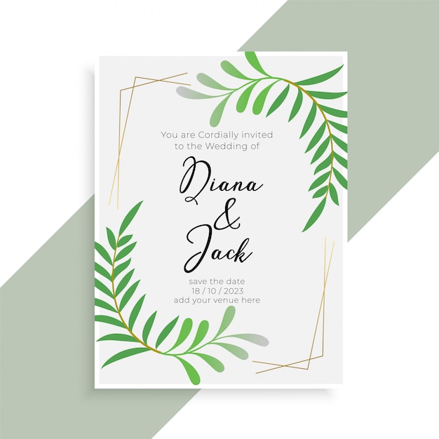 Wedding invitation card elegant design