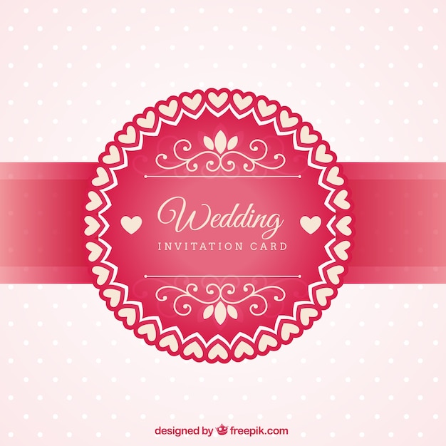 Wedding invitation card in ornamental style