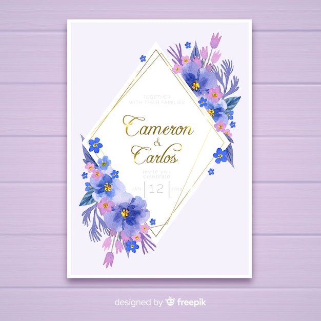 Wedding invitation card template