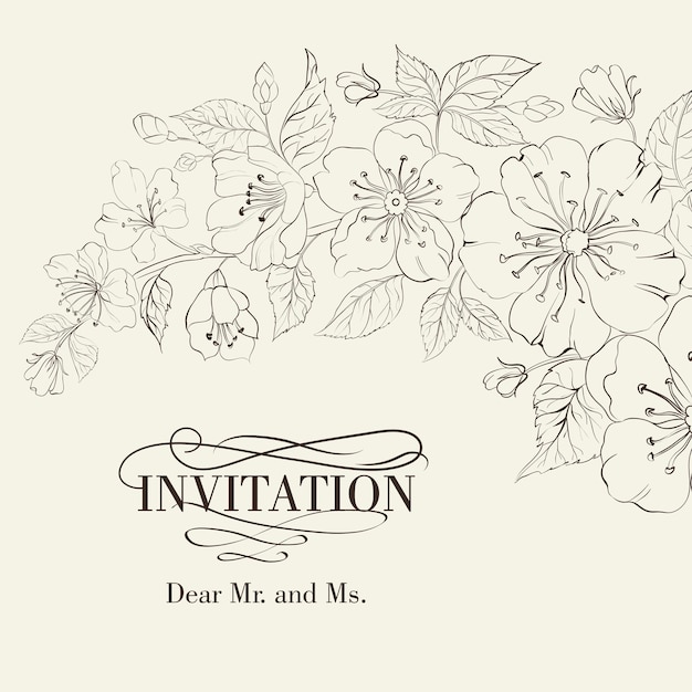 Wedding invitation card.