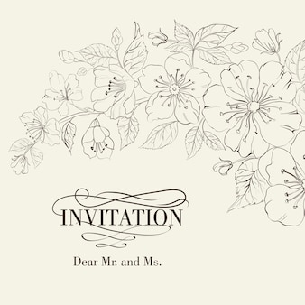 Wedding invitation card.