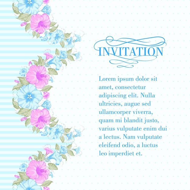 Wedding invitation card.