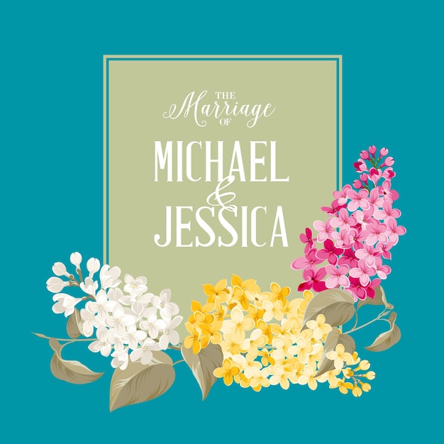 Free vector wedding invitation card.