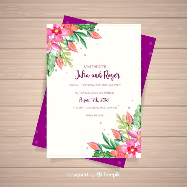 Wedding invitation card