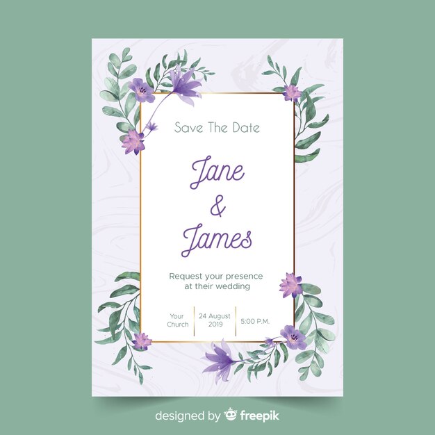 Wedding invitation card