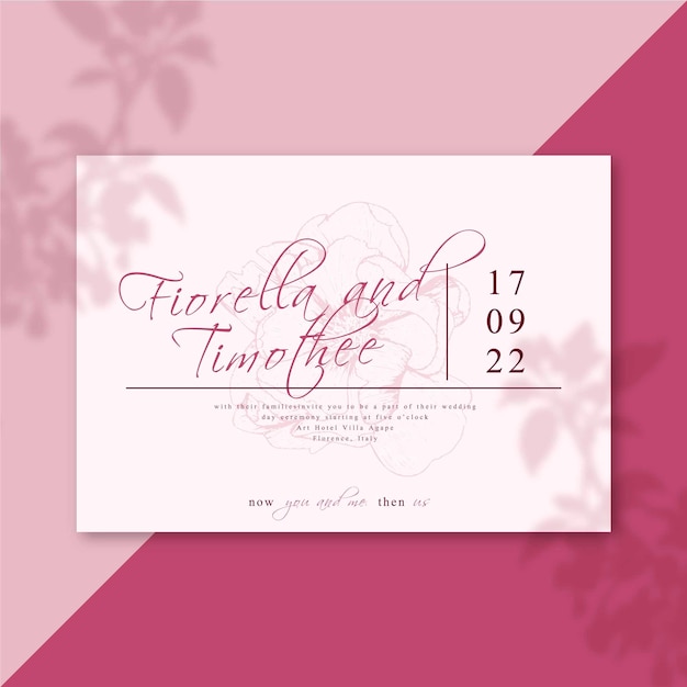 Free vector wedding invitation concept