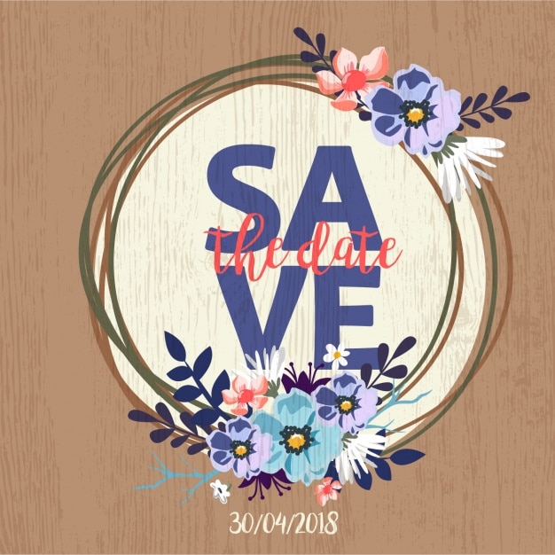 Free vector wedding invitation design