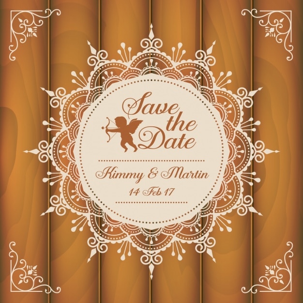 Free vector wedding invitation design