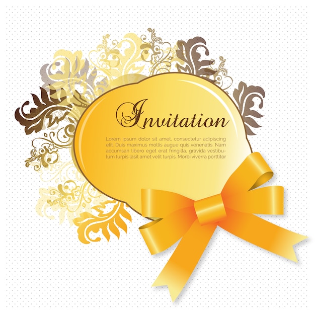 Free vector wedding invitation design