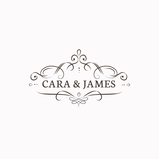 Wedding Invitation Emblem – Free Vector Download