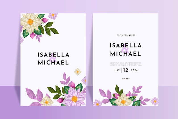 Wedding invitation floral design
