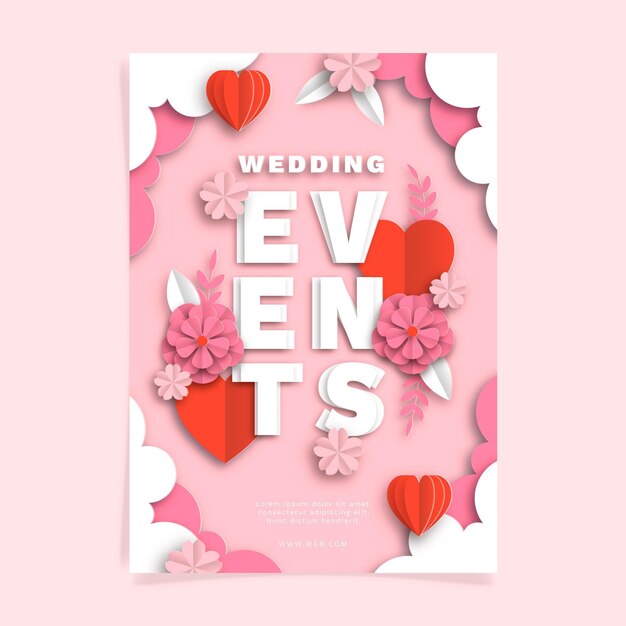 Wedding invitation poster