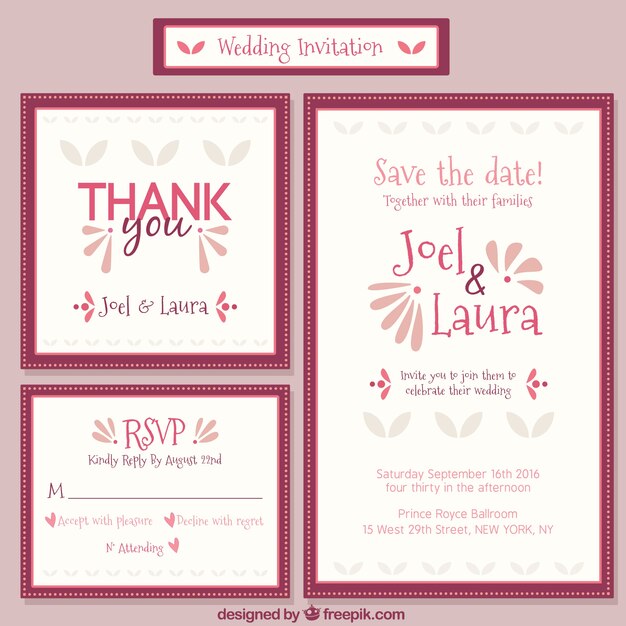 Wedding invitation set