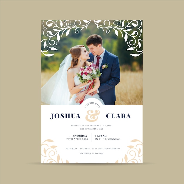 Wedding invitation template design